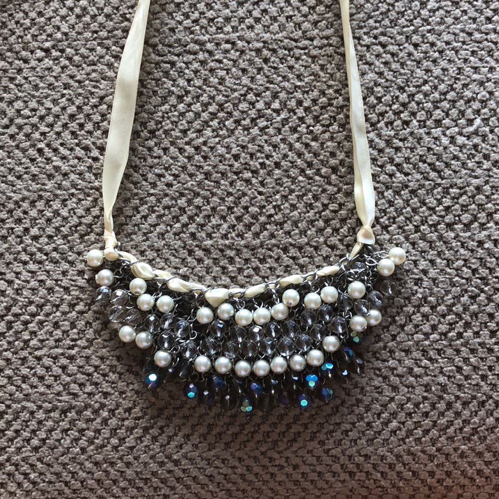 Pearl and jewel accent necklace